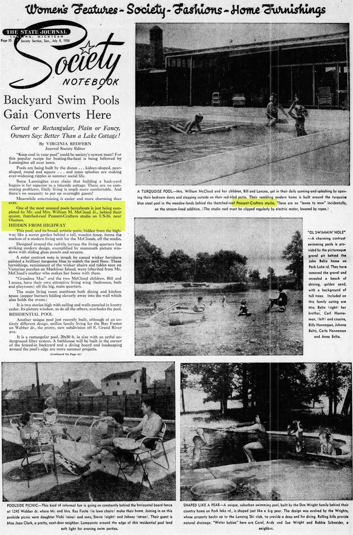 Peasant Crafters - Jul 8 1956 Feature Article (newer photo)